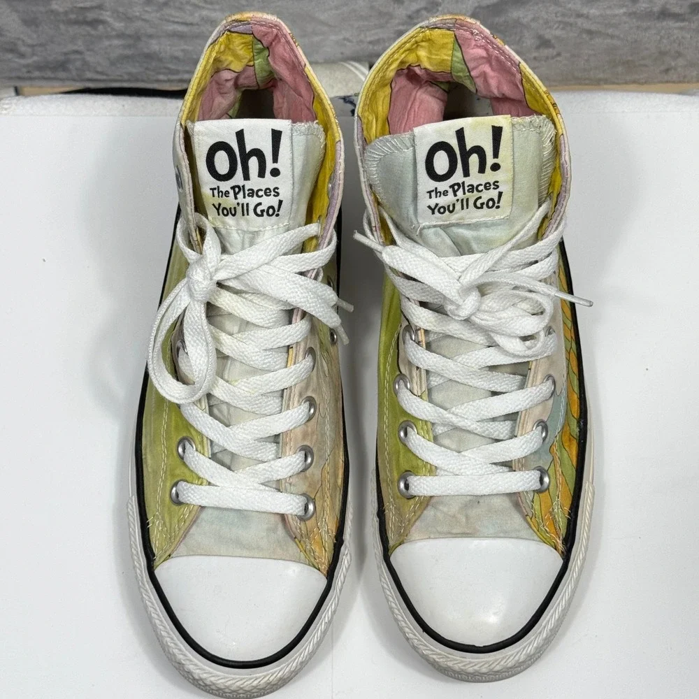 Converse Chuck Taylor Hi Dr Seuss Oh The Places Youll Go Sneakers Mens 8 W10 - Picture 9 of 10